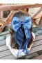 Women - Girls Long Tulle Bow Buckle Automatic Latch - 3