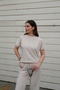 Women's Beige Modal Fabric Tracksuit Set - 3