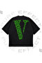 Unisex Oversize Vlone Rabbit Green Printed Boxy Fit Thick Fabric (240Gsm) T-Shirt - 2