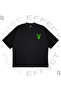 Unisex Oversize Vlone Rabbit Green Printed Boxy Fit Thick Fabric (240Gsm) T-Shirt