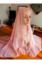 Handcrafted Needlepoint Prayer Headscarf and Mevlüt Cover, Powder Color Dowry Embroidered Writing Hoop - 3