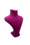 Domestic production london model suede fabric fuchsia color 28/ 22 cm necklace display mannequin - 4