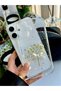 iPhone 16 Compatible 3D Bouquet Glitter Flower Design (Real Flower) Toy Silicone Case - 6