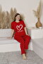 Summer Plus Size Women's Pizzama Suit with Heart - 5
