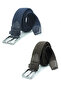 Ikil Elastic Knitted Belt 3.5cm Navy Blue And Brown Rubber Belt Unisex 2 Pieces