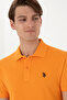Men's Slim Fit Polo Neck Orange Basic T-Shirt 50297984 -Vr051 - 2