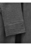Linen Look Suit with Lace-Up Front and Elastic Waist Skirt - Anthracite - 6