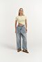 Cyrus Pleat Detail Blue Jean Trousers - 2