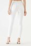 White Skinny Leg Slim Fit High Waist Ultra Stretchy Dense Lycra Tights Jean - 2