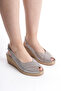 Genuine Leather 33-34-35 Number 41-42-43-44 Number Wedge Heel Espadrille - 3