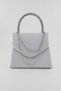 Silver Evening Dress Bag with Satin Stone. Clutch Satin Silver Evening Bag. The Evening Dress Bag Is Silver. Satin Evening Dress Bag - 2