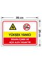 White Warning Sign 25X35Cm - 2