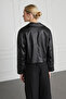 Leather Jacket with Piping Detail - 5
