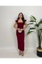 Collar stone-detail midi dress with back slit detail for wedding/invitation/graduation/engagement - 2