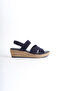 Genuine Leather 33-34-35 Den 41-42-43-44-45 Number Wedge Heel Espadrille - 2