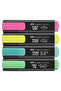 Highlighter Pen Set, 4-Piece, Transparent Body, Bright and Vibrant Colors, Refillable - 2