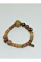 Ethnic Design Handmade Elastic Brass Bracelet No:21 - 2