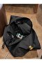 Waterproof Tote Bag / Black School Shoulder Bag Suitable for Cross Use (50*30) - 5