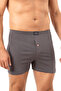 Özkan 0041 Men's 100% Cotton Ribbed Classic Comfortable Cut Towel Waist Single Jersey Combed Cotton Boxer - 4