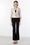 Stripe Patterned Crop Jacket - 4