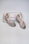 Girls' Evening Dress Shoes Striped Waterstone Silver Graduation-Wedding Heels Children's Evening Dress Shoes - 4