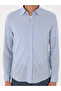 Light Blue Slim Fit Cotton Blend Bottomed Ribbed Shirt 50304495-Vr003 - 6