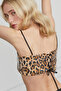 Leopard Patterned Sequined Bustier - 2