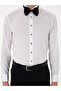White Slim Fit Cotton Blend Cuffed Tuxedo Shirt 50304049-Vr013 - 6