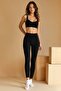 Ds Pera Black Leggings High Waist, Gathering and Flexible