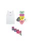 Tutku-Kız Child's 6-Piece Thick Strap Undershirt, 6-Piece Printed Slip, 6-Piece Sock Set - 2