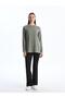 Crew Neck Plain Long Sleeve Women's Tunic - 2