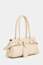 Mink Women's Double Buckle Belt Detailed Hand and Shoulder Bag