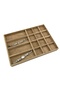 Paris Model Suede Fabric Milk Coffee Color 34/24 cm Jewelry Display Drawer - 2
