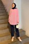 Single Pocket Gofre Hijab Shirt Pink