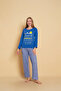 Women's Jersey Crew Neck Long Sleeve Pajama Set