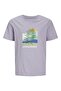Jack Jones Jjbarbados Tee Ss Crew Neck Jnr Kids Purple Tshirt - 7