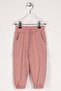 Dusty Rose Color Girls' Tracksuit with Rubberized Legs Single Bottom