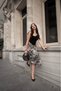 Women's Patterned Satin Skirt A-Line High Waist Long/Maxi Length 100% Satin Skirt - 3