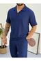 Men's Lycra Twill Ottoman Fabric Polo Neck Tshirt - 4