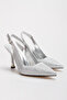 Stylish Heeled Stone Embroidered Evening Dress Shoes and Bag Set - 4