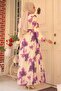 Purple Patterned Hijab Dress - 34461MOR - 2