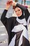 Floral Black Full Covered Hijab Swimsuit M2309S