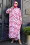 Pink Patterned Hijab Tunic - 10329P - 2