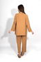 Women's Trousers and Top Double Kimono Set Comfortable Fit Beige - 8