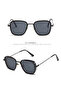 Edge Square Form Matte Black Sunglasses - 3