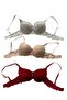 Lacy Underwire Padded Bra 3-Piece - 4