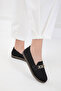 Black Women's Loafer Shoes 20475 - 4