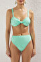 Mint Bralette Knotted Textured High Waist Bikini Set Tbess25Bt00134 - 4