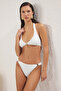 Ekru Aksesuarlı Regular Normal Bel Bikini Altı TBESS25BA00051 - 3