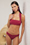 Bordo Straplez Kaplı Bikini Üstü TBESS25BU00054 - 2